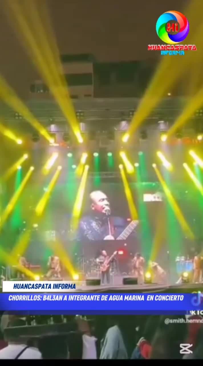 #HuancaspataInforma #LOÚLTIMO #URGENTE Bale4n a músico de Agua Marina en pleno concierto en Chorrillos. Sigue en #HuancaspataInforma para más información. #AguaMarina