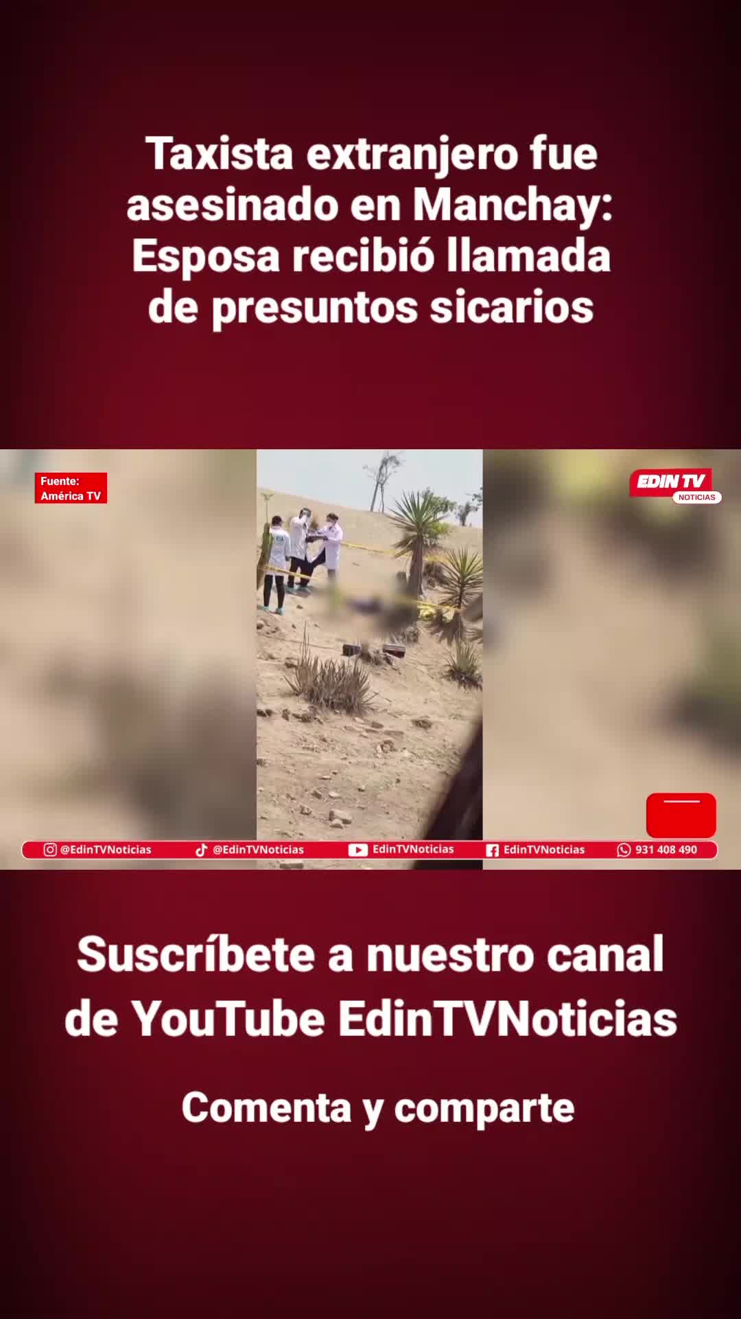 Taxista extranjero fue asesinado en Manchay: Esposa recibió llamada de presuntos sicarios.