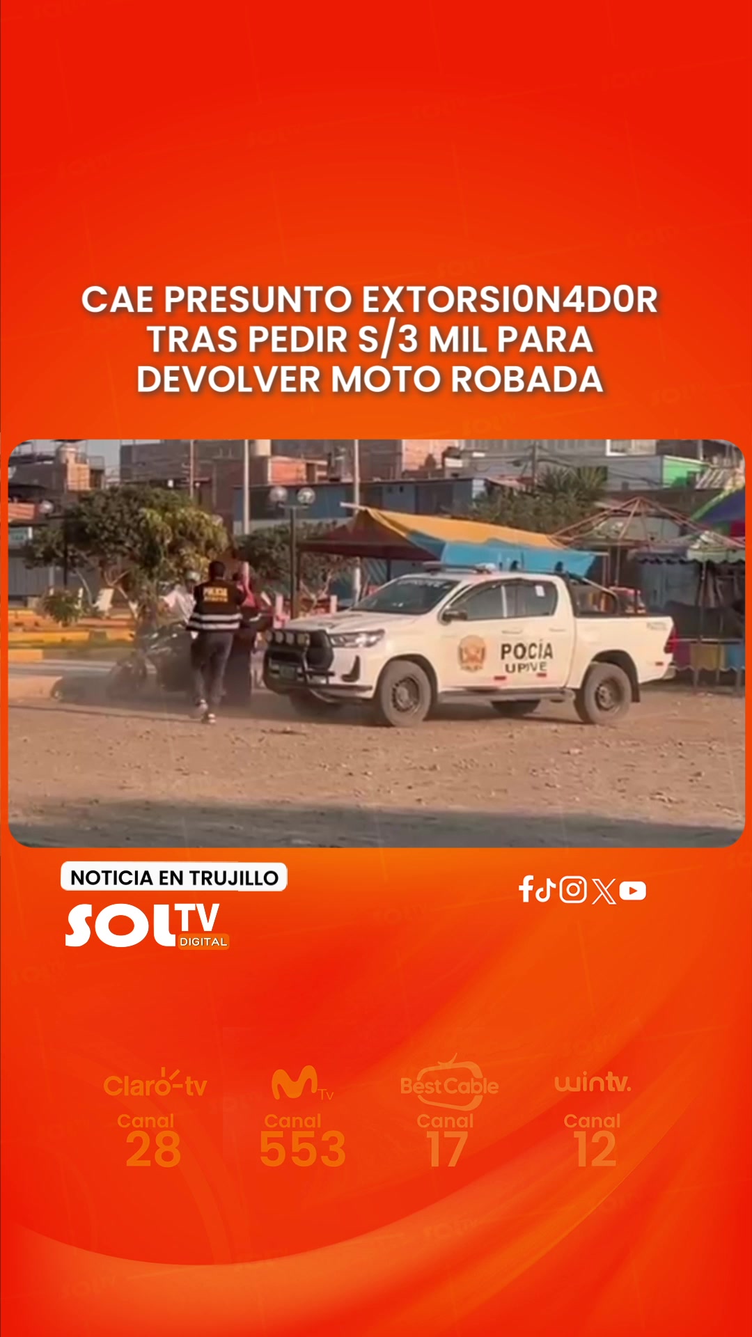 Un sujeto fue detenido cuando pretendía recibir dinero para devolver una motocicleta robada.