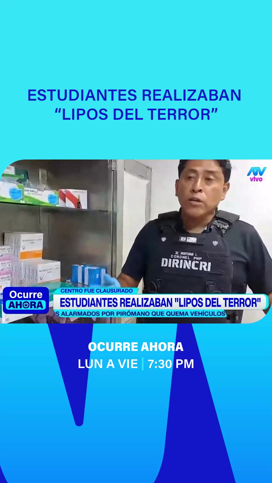 ¡ESTUDIANTES REALIZABAN “LIPOS DEL TERROR”!