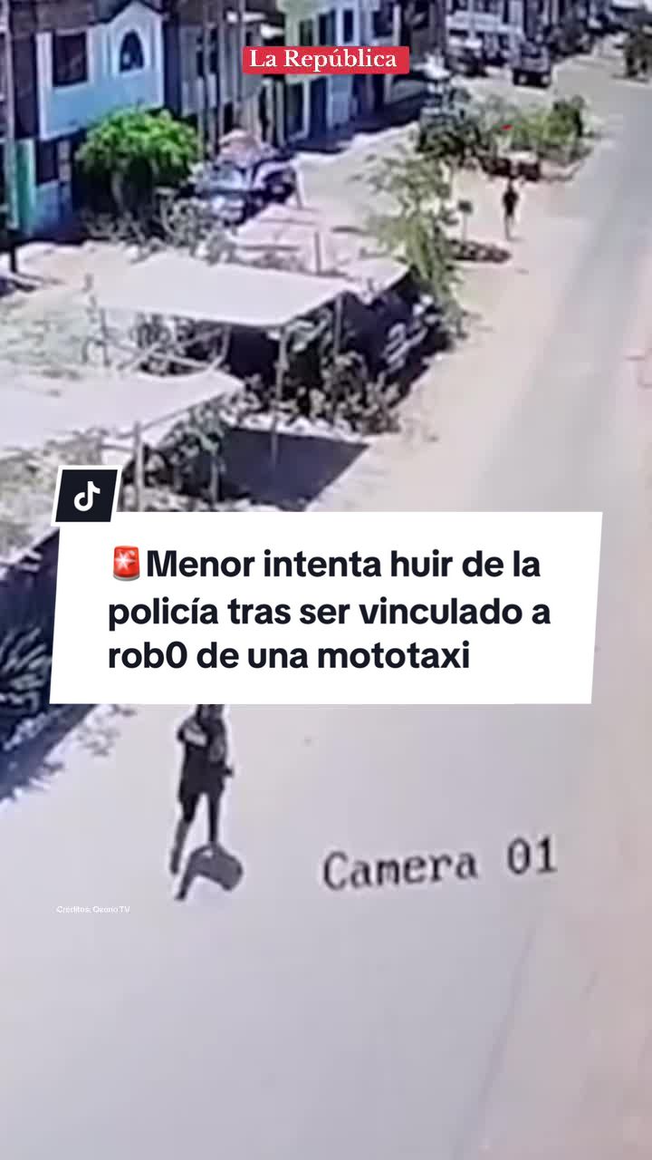 El menor de 16 años fue interceptado por un efectivo policial tras ser vinculado al robo de una mototaxi.