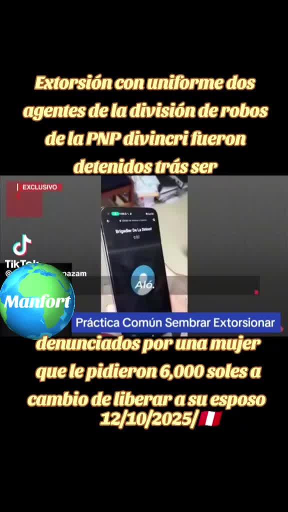 Extorsion con uniforme dos agentes de la division de robos de la PNP