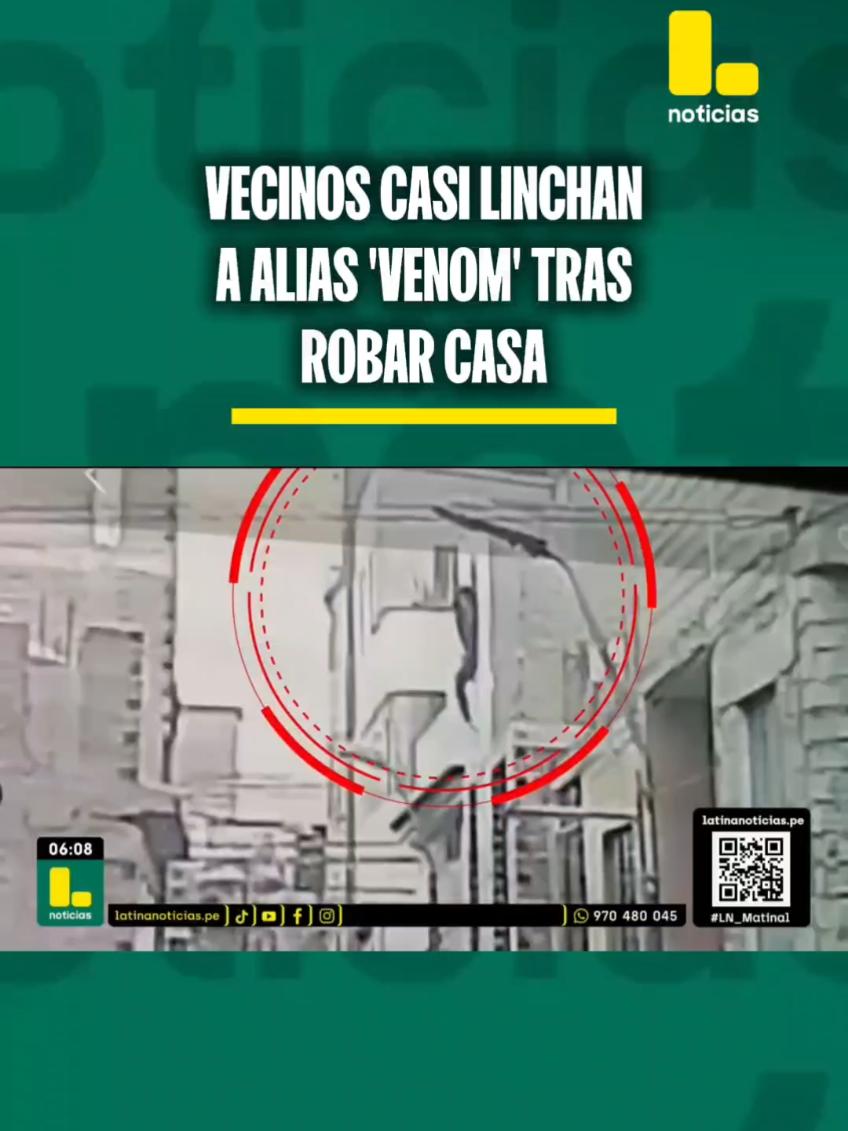 Los vecinos lograron capturarlo gracias a las cámaras de seguridad. El hecho ocurrió en Ate. 📌 Más información en latinanoticias.pe