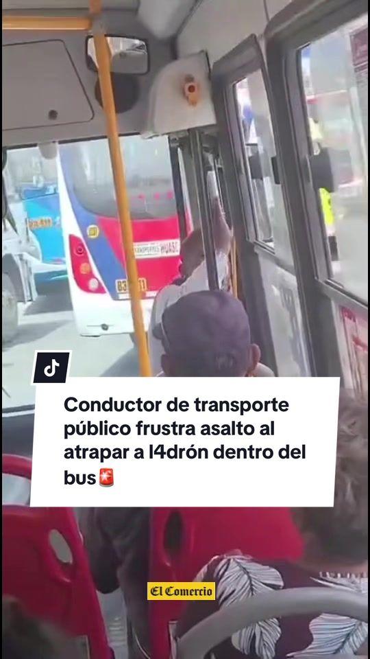 Un conductor de transporte público en el Rímac frustró un asalto al atrapar a un del1ncu3nte que intentó r0bar el dinero de los pasajes dentro del bus.