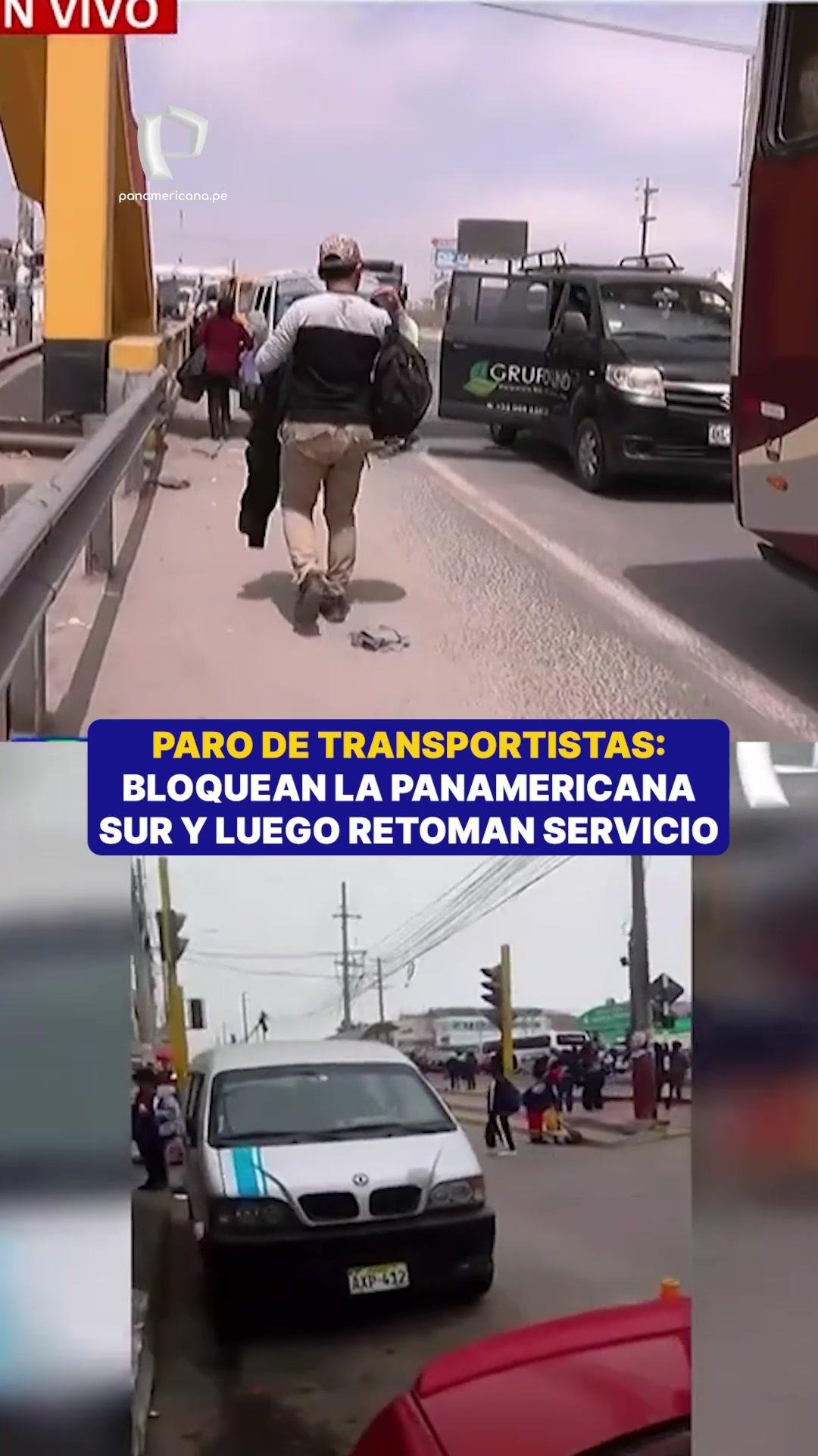 Paro de transportistas: bloquean la Panamericana Sur y luego retoman servicio